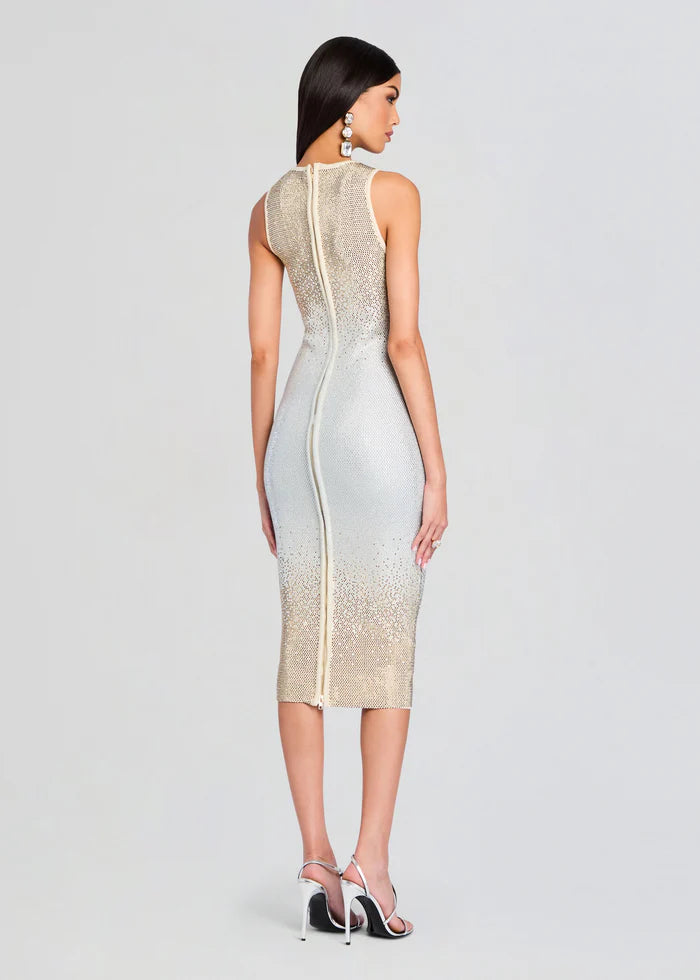 Retrofete - Essie Embellished Knit Dress - Winter White/Silver Retrofete - Essie Embellished Knit Dress - Winter White/Silver