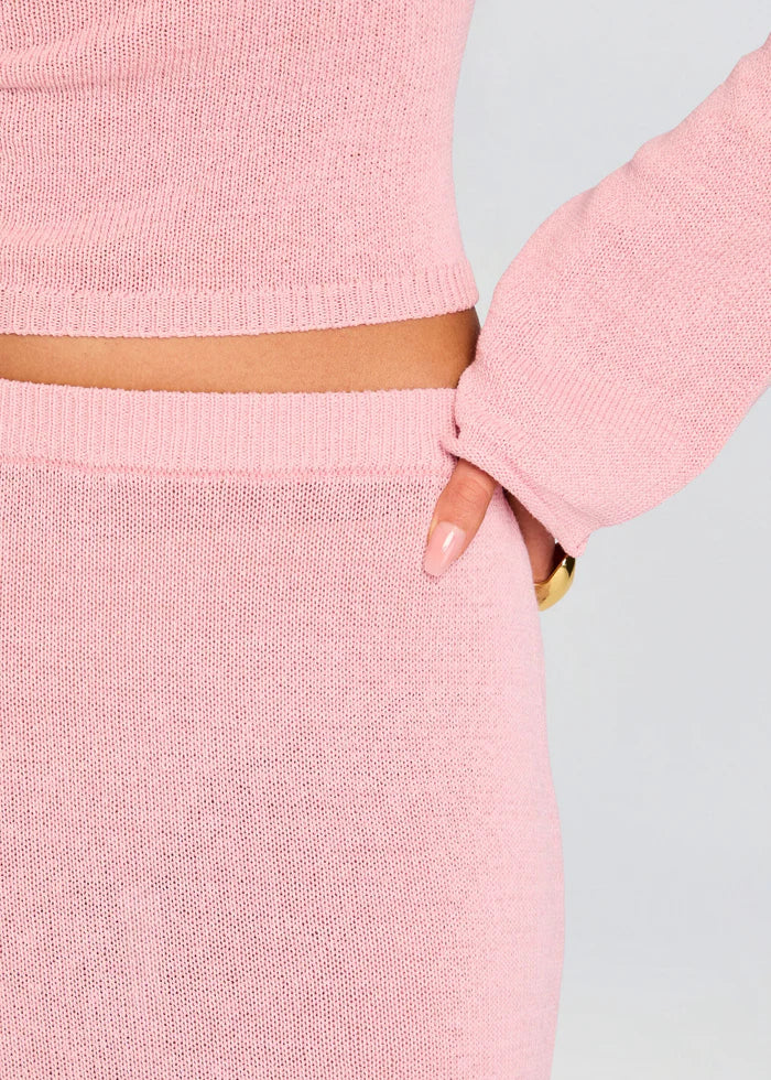 SER.O.YA - Kora Knit Maxi Skirt - Coral Blush