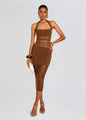 Retrofete - Jaycee Crochet Dress - Sepia/Bronze