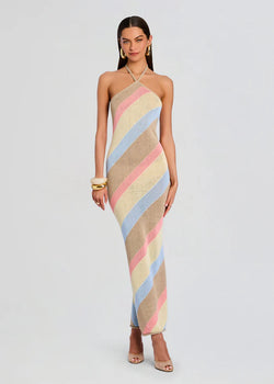 SER.O.YA - Dree Knit Maxi Dress - Yellow/Peach/Stone