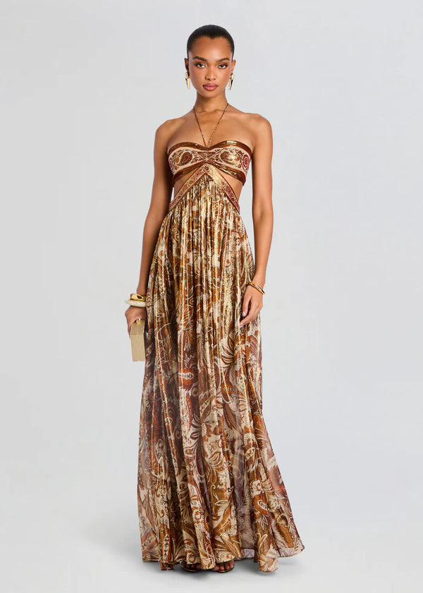 Retrofete - Kimmy Dress - Terracotta Paisley