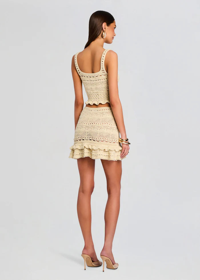 Retrofete - Damira Crochet Top - Ivory/Gold