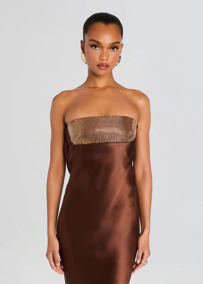 Retrofete - Graziella Embellished Dress - Espresso