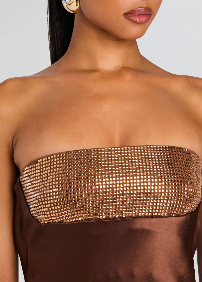 Retrofete - Graziella Embellished Dress - Espresso