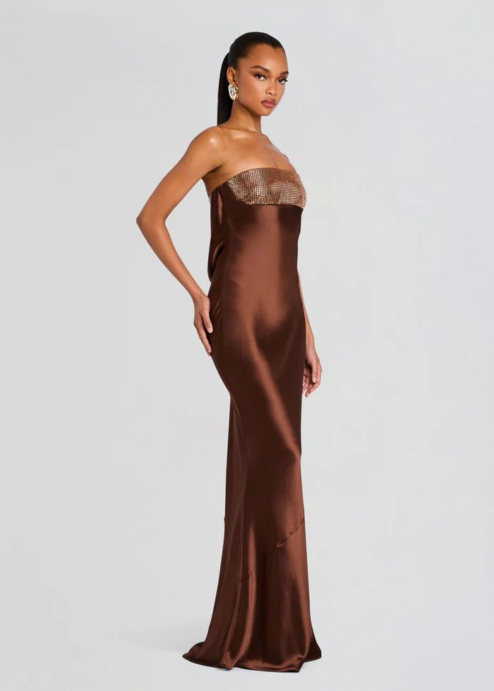 Retrofete - Graziella Embellished Dress - Espresso