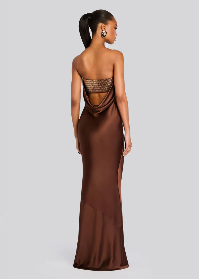Retrofete - Graziella Embellished Dress - Espresso