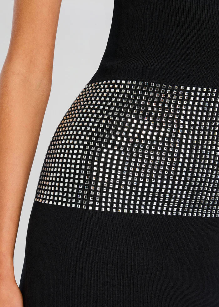 Retrofete - Leontine Embellished Dress - Black/Silver