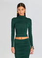 SER.O.YA - Dulcie Ruched Top - Evergreen