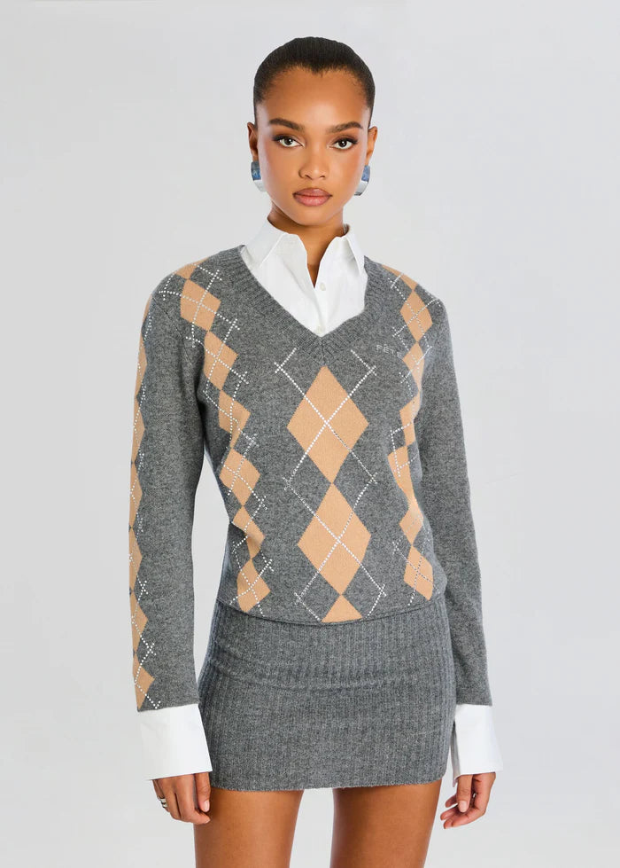 Retrofete - Ornella Embellished Dress - Dusk/Latte