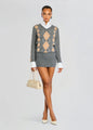 Retrofete - Ornella Embellished Dress - Dusk/Latte