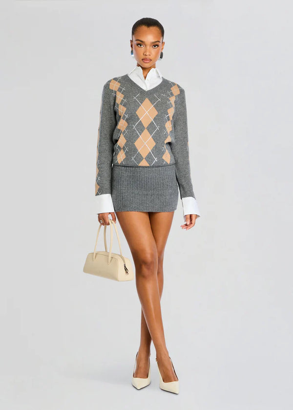 Retrofete - Ornella Embellished Dress - Dusk/Latte