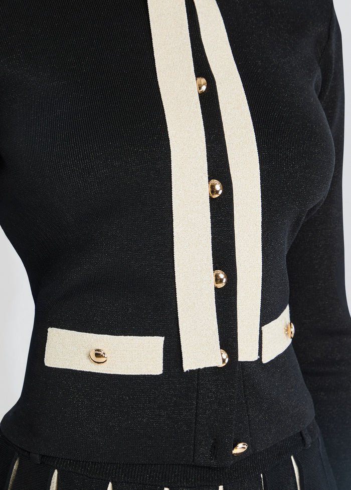 Retrofete - Virginie Knit Jacket - Metallic Black