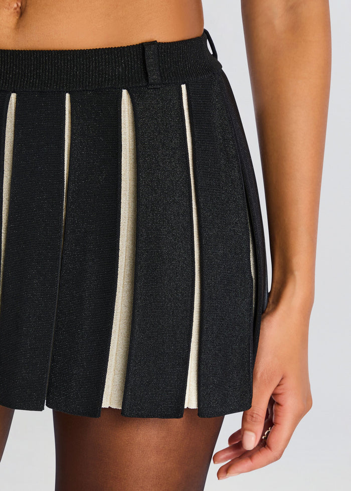 Retrofete - Ludo Knit Skirt - Metallic Black