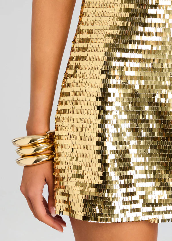 Retrofete - Lavender Sequin Dress - Gold