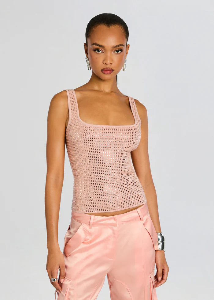 Retrofete - Marzia Embellished Top - Ballet Pink