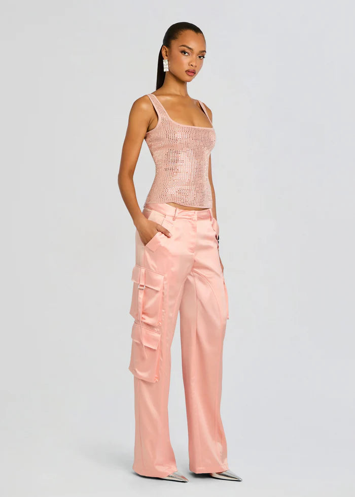 Retrofete - Marzia Embellished Top - Ballet Pink