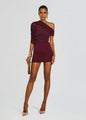 SER.O.YA - Selma Crepe Mini Dress - Merlot