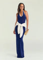 SER.O.YA - Anora Knit Dress - Mariner Blue/White