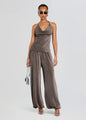 SER.O.YA - Esmerelda Metallic Knit Pant - Granite