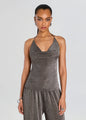 SER.O.YA - Esmerelda Metallic Knit Top - Granite