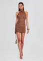 SER.O.YA - Yoko Mesh Dress - Cocoa Brown