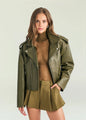 SER.O.YA - Camden Leather Jacket - Olivewood
