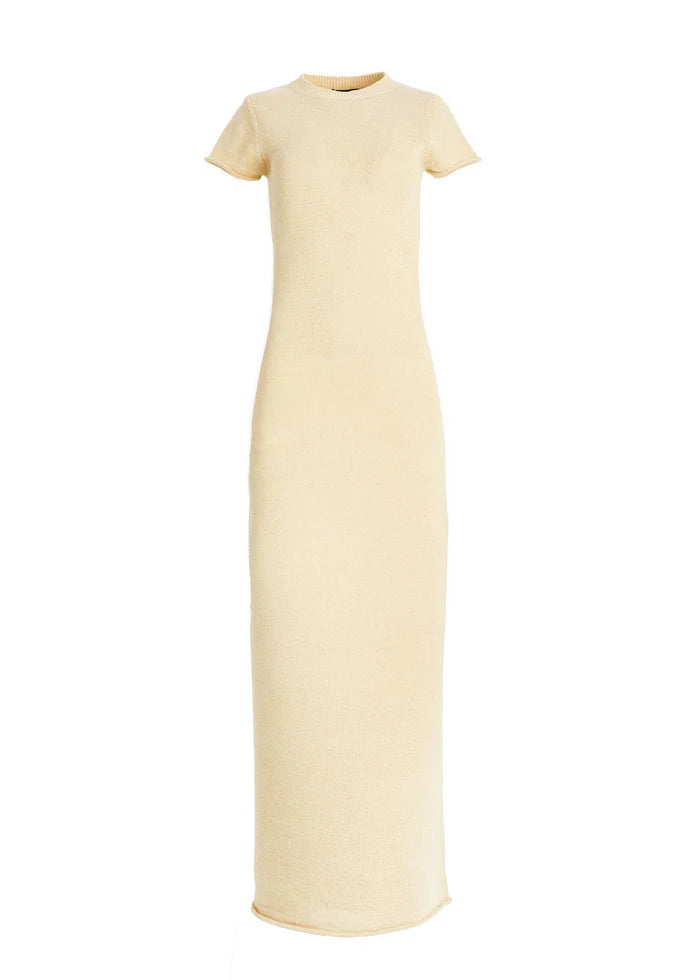 SER.O.YA - Airess Knit Maxi Dress - Pastel Yellow