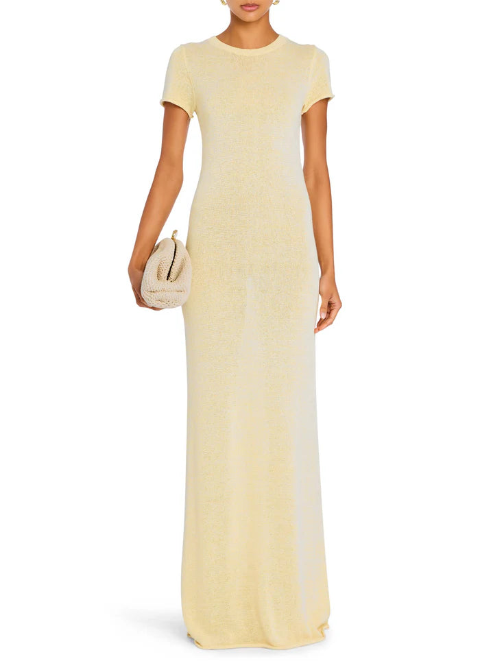 SER.O.YA - Airess Knit Maxi Dress - Pastel Yellow