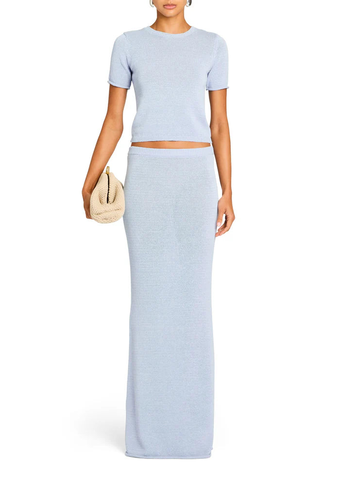 SER.O.YA - Kora Knit Maxi Skirt - Ice Blue