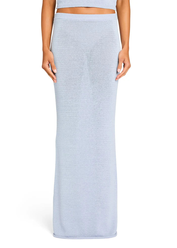 SER.O.YA - Kora Knit Maxi Skirt - Ice Blue