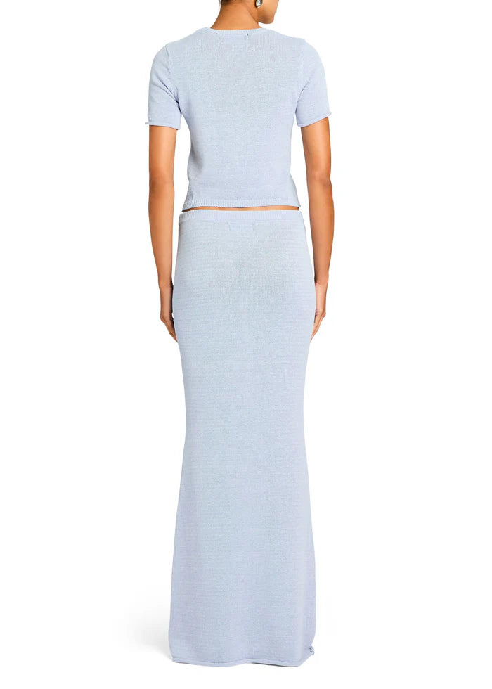SER.O.YA - Kora Knit Maxi Skirt - Ice Blue