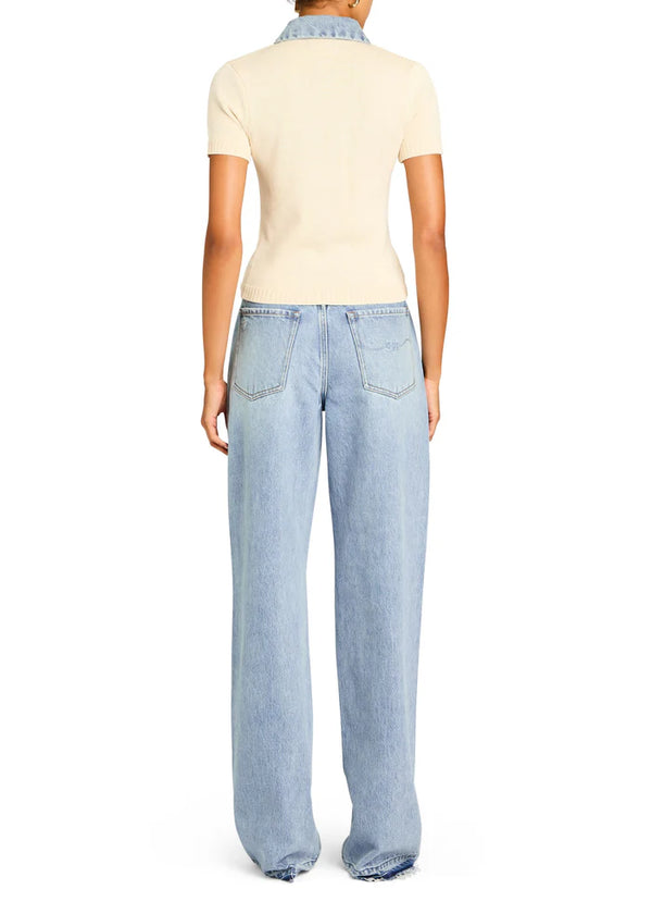 SER.O.YA - Erika Knit Top -  Eggshell/Coastline