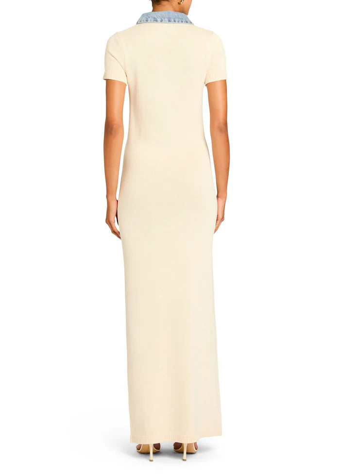 SER.O.YA - Reye Knit Maxi Dress - Eggshell/Coastline
