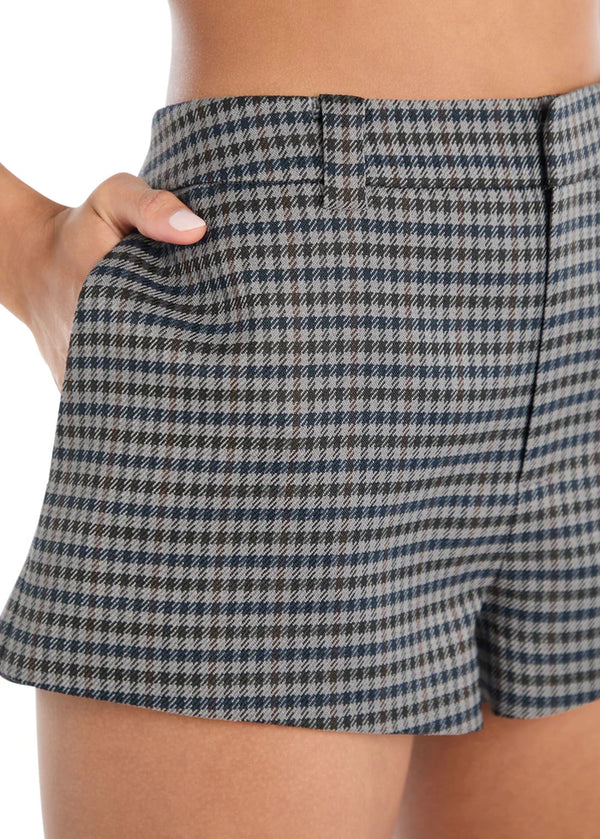 SER.O.YA - Tilda Short - Charcoal Houndstooth