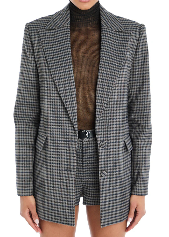 SER.O.YA - Walter Blazer - Charcoal Houndstooth