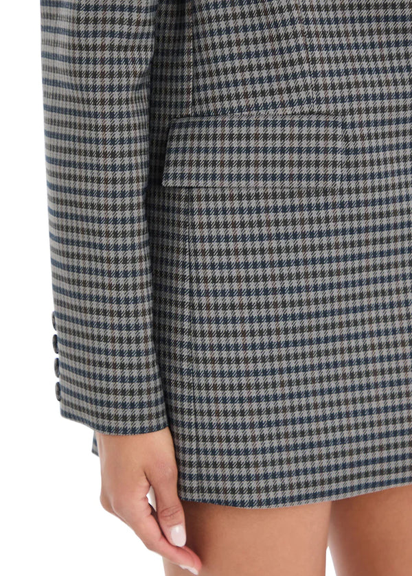 SER.O.YA - Walter Blazer - Charcoal Houndstooth