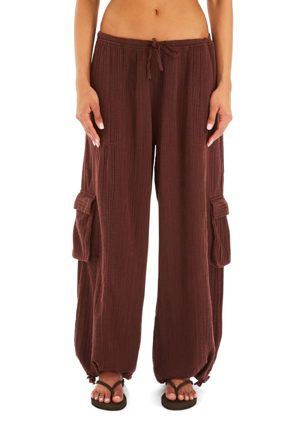 SER.O.YA - Zira Gauze Cargo Pant - Coconut