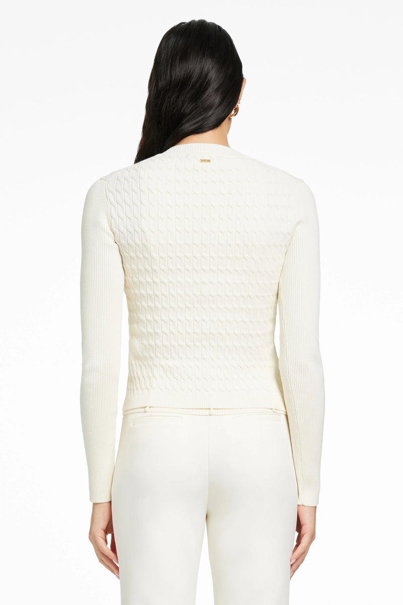 Toccin - Elise Crew Neck Cardigan - Ivory