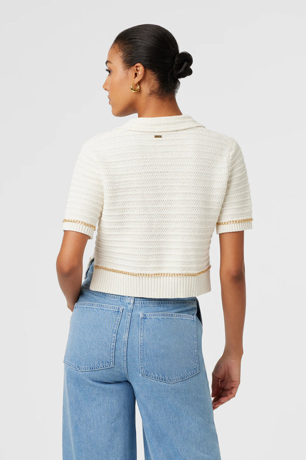 Toccin - Essie Fine Knit Polo Tee - Optic