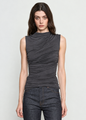 Enza Costa - Fluid Viscose Jersey Sleeveless Twist Top - Phantom