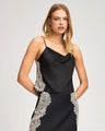 Cinq á Sept - Esme Satin Lace Cami - Black/gardenia