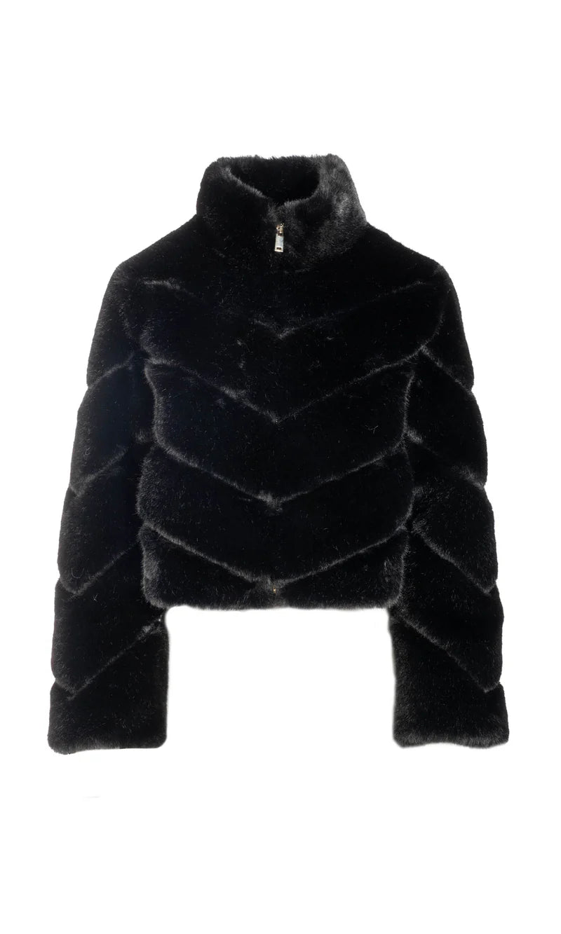 Generation Love - Brianna Faux Fur Jacket - Black