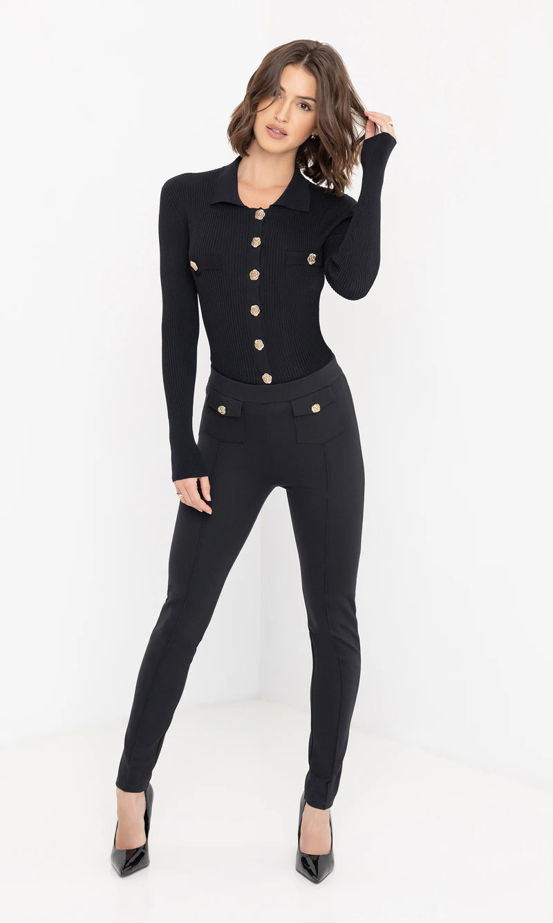 Generation Love - Carter Rib Cardigan - Black