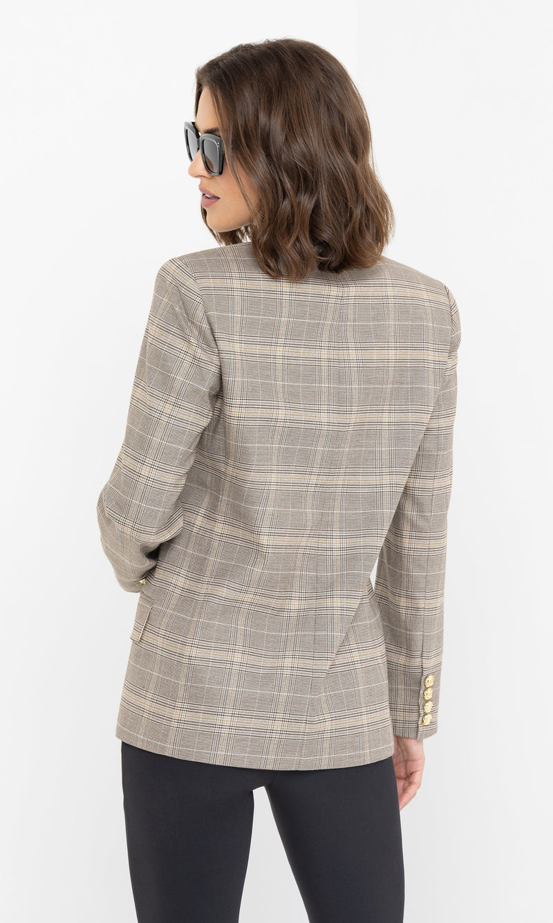 Generation Love - Maverick Plaid Blazer - Taupe Plaid