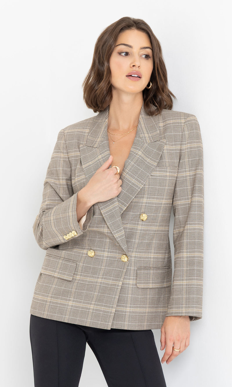 Generation Love - Maverick Plaid Blazer - Taupe Plaid