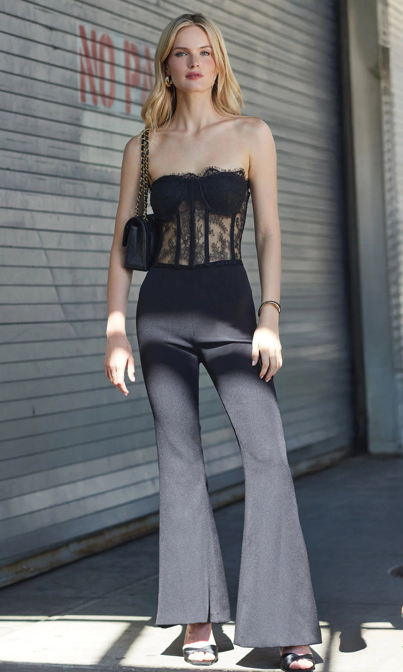 Generation Love - Narcissa Lace Bustier Jumpsuit - Black