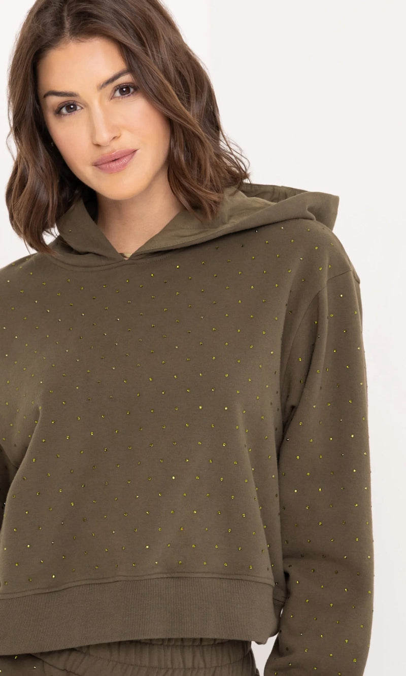 Generation Love - Renae Crystal Hoodie - Olive