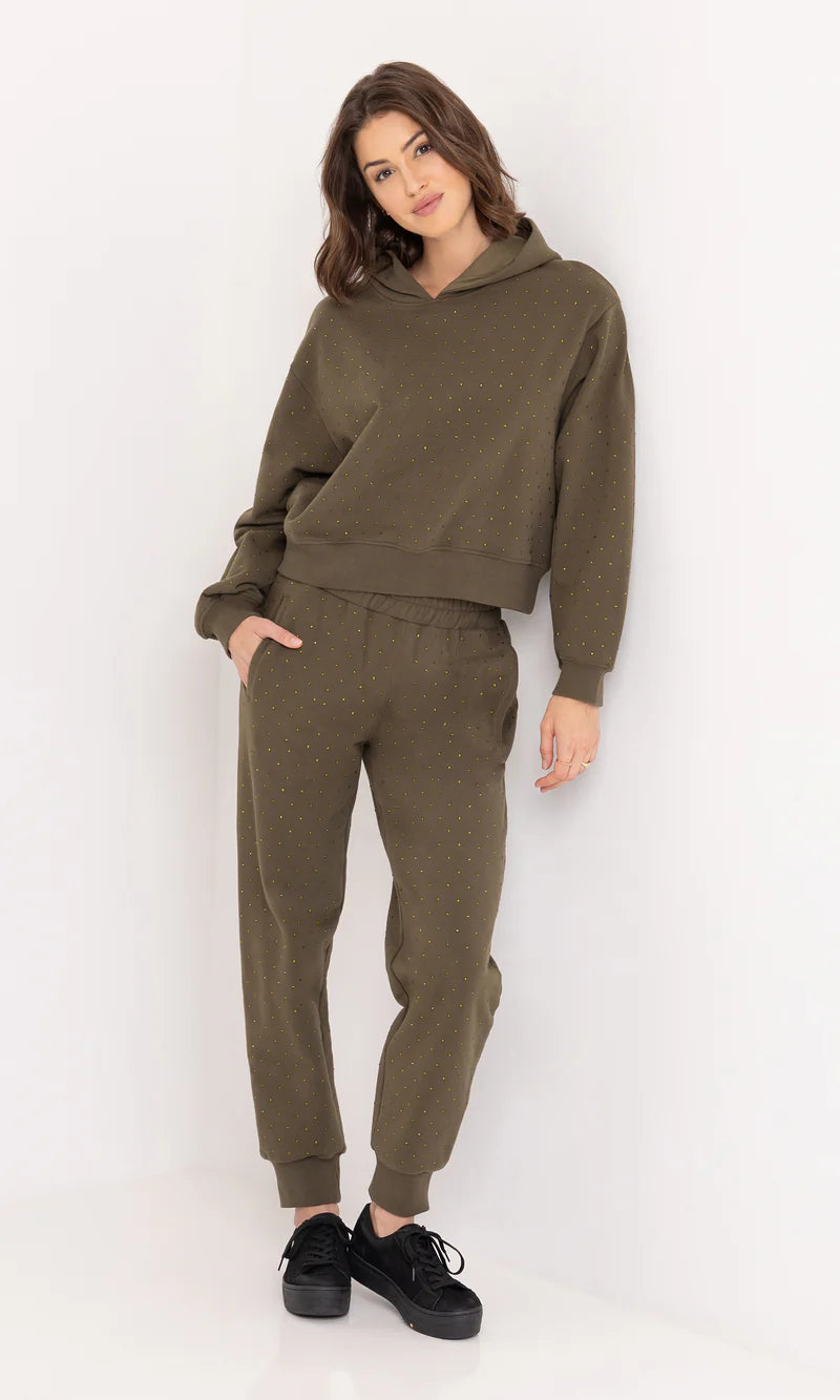 Generation Love - Ruel Crystal Sweatpants - Olive
