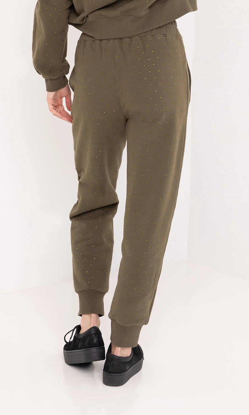 Generation Love - Ruel Crystal Sweatpants - Olive