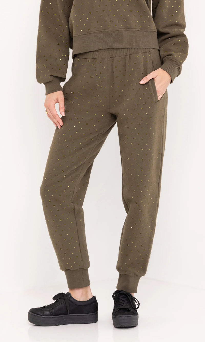 Generation Love - Ruel Crystal Sweatpants - Olive